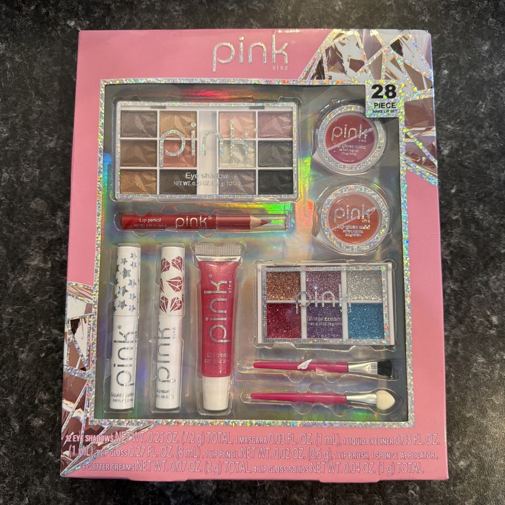 *NEW* Pink Viva 28 Piece Make Up Set *Great Gift Set* Birthday Christmas Gift